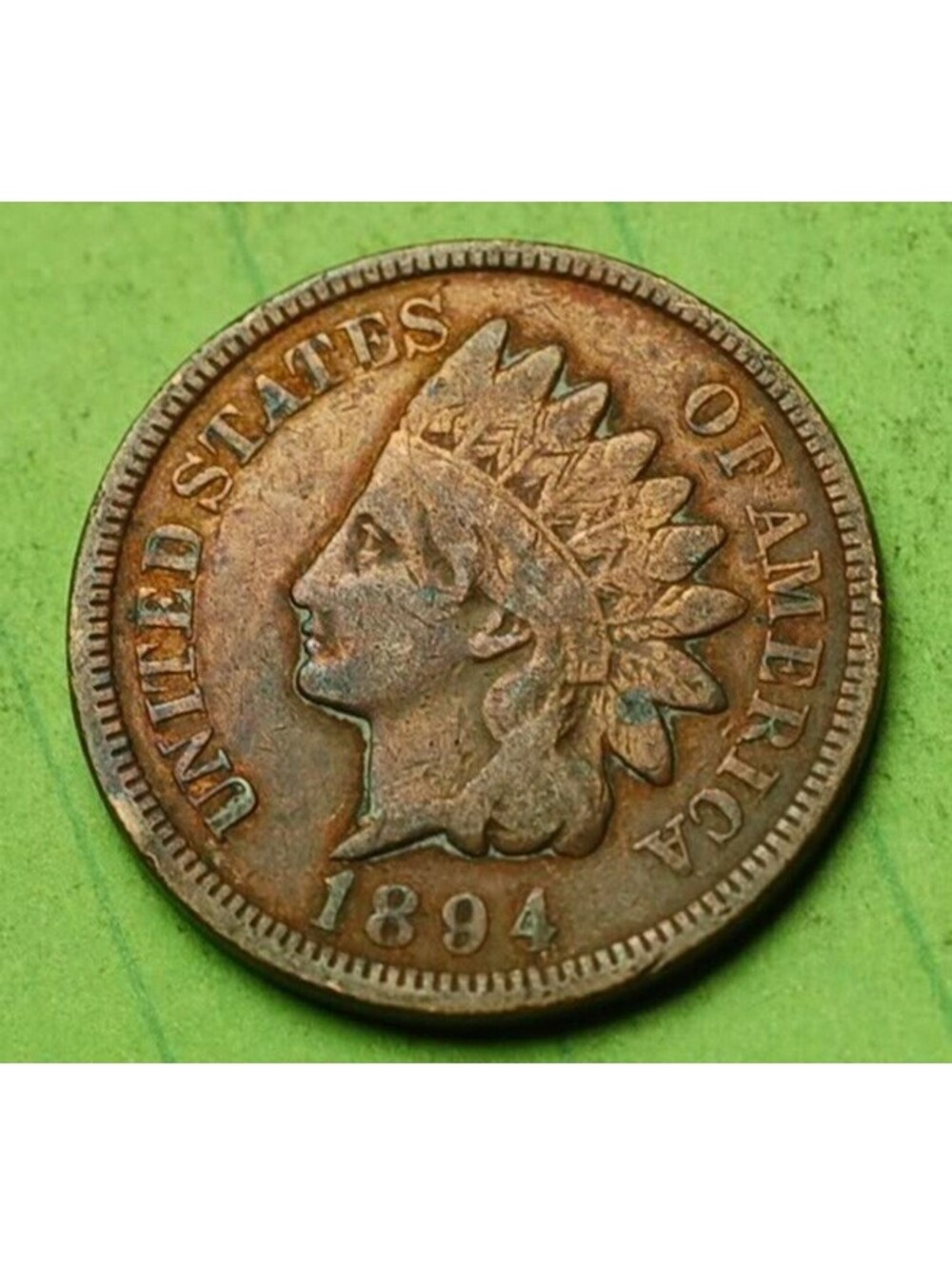 X437 1894 Indian Head Cent Penny 1c - Check Out Our Store old coin